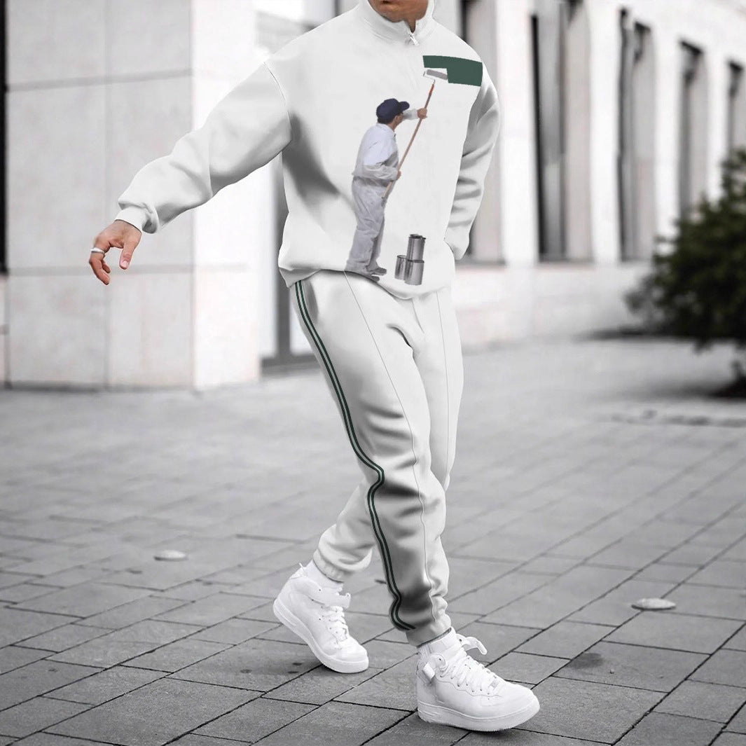 Herren Sweatshirt Sportlich Modern mit Zipper