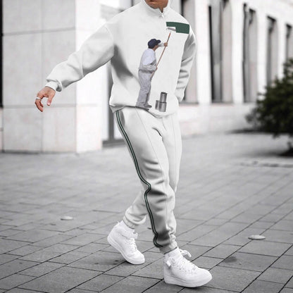 Herren Sweatshirt Sportlich Modern mit Zipper