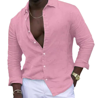 Leinenhemd Herren Leicht Modern Sommer