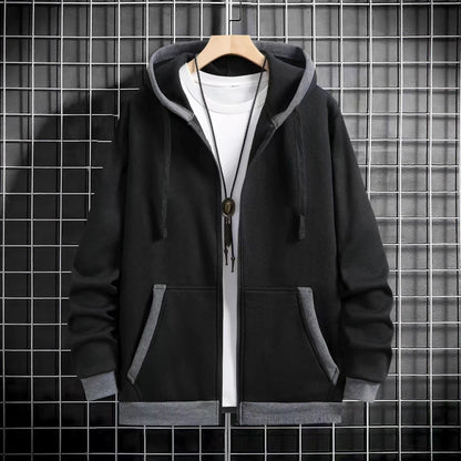 Herren Kapuzenpullover Reißverschluss mit Taschen Sportlich - BerlinGlamour