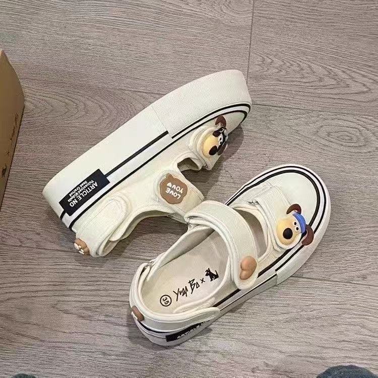 Damen Sneaker Sportlich Bequem Klettverschluss Weißen