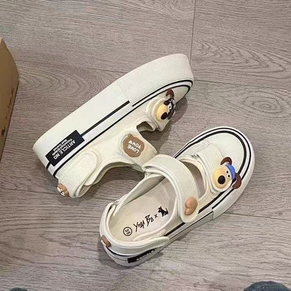 Damen Sneaker Sportlich Bequem Klettverschluss Weißen