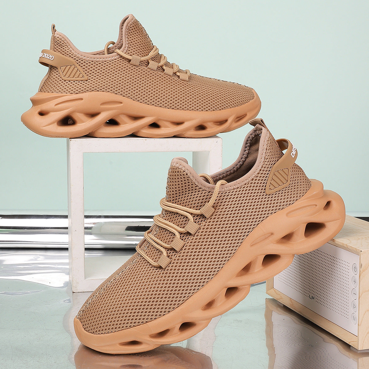 Damen Sneaker Atmungsaktiv Komfortabel Laufschuhe mit Dämpfung