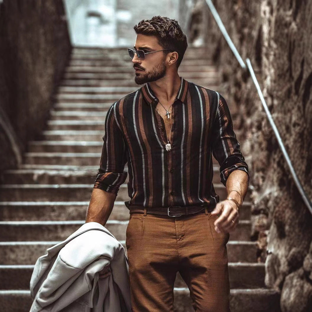 Herren Hemd Streifen Modern Berlin Style - BerlinGlamour