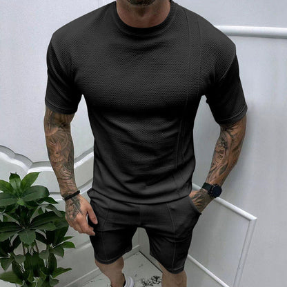 Herren Sportset Kurzarm Atmungsaktiv Funktionales Aktivwear