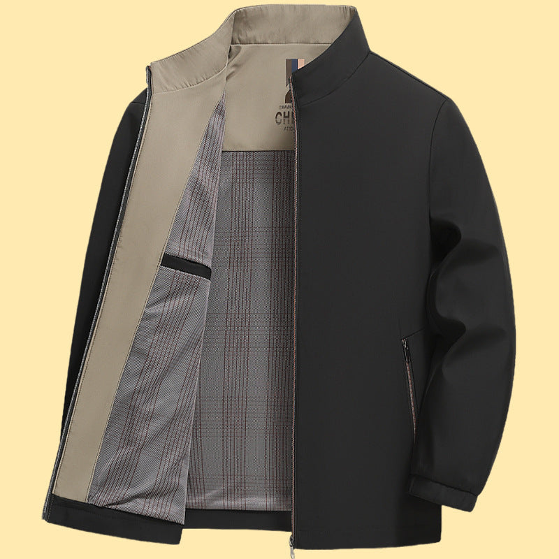 Herren Freizeitjacke Stehkragen Elegant Modern