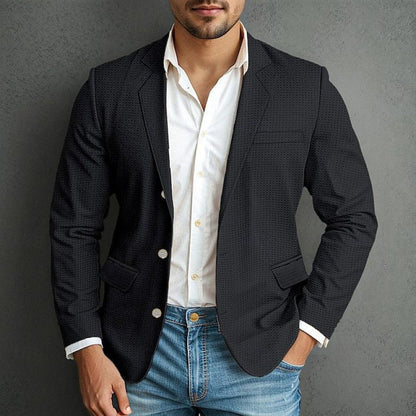 Herren Blazer Elegant Strukturiert Mit Taschen
