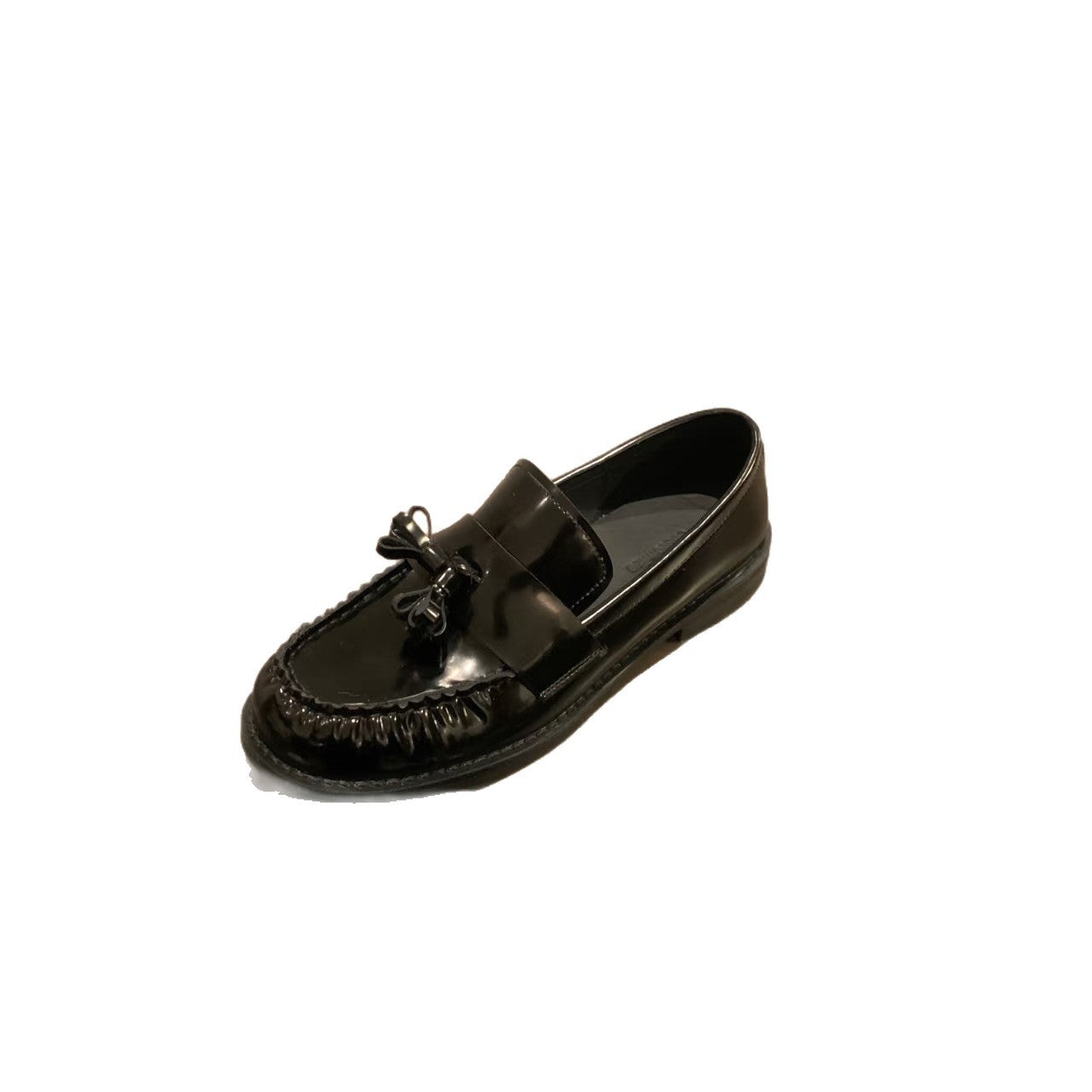 Damen Mokassins Elegant Schleifen Detail Schwarze Eleganz