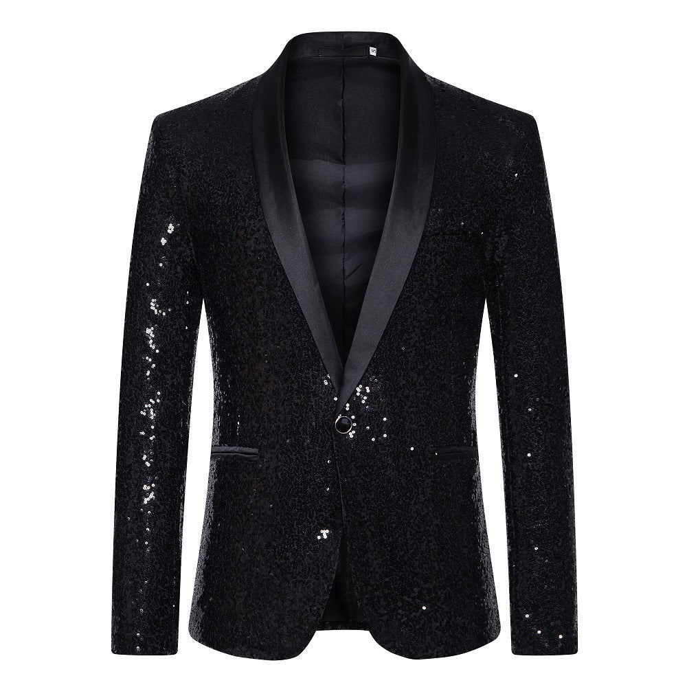 Glitzerndes Herren Sakko Pailletten Anzug Jackett