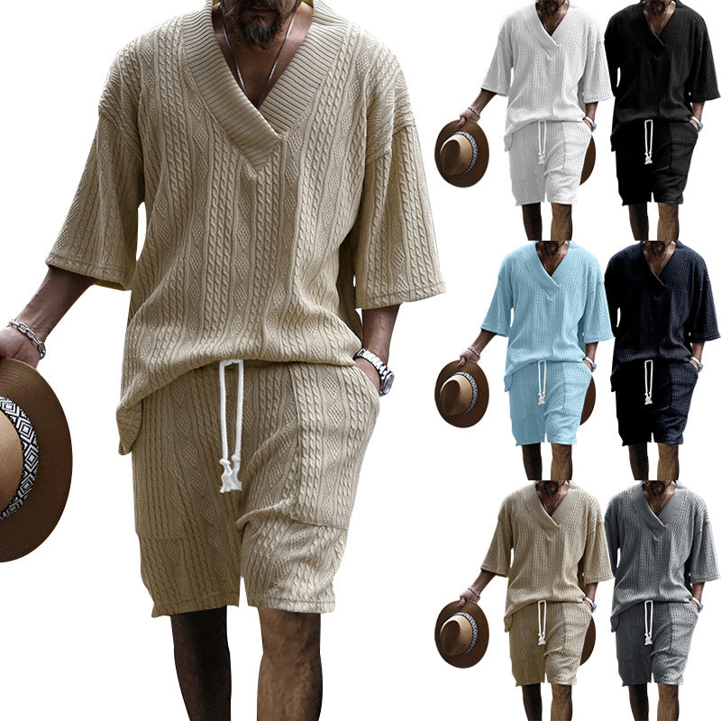 Herren Strickpullover V-Ausschnitt Relaxed Fit Modern
