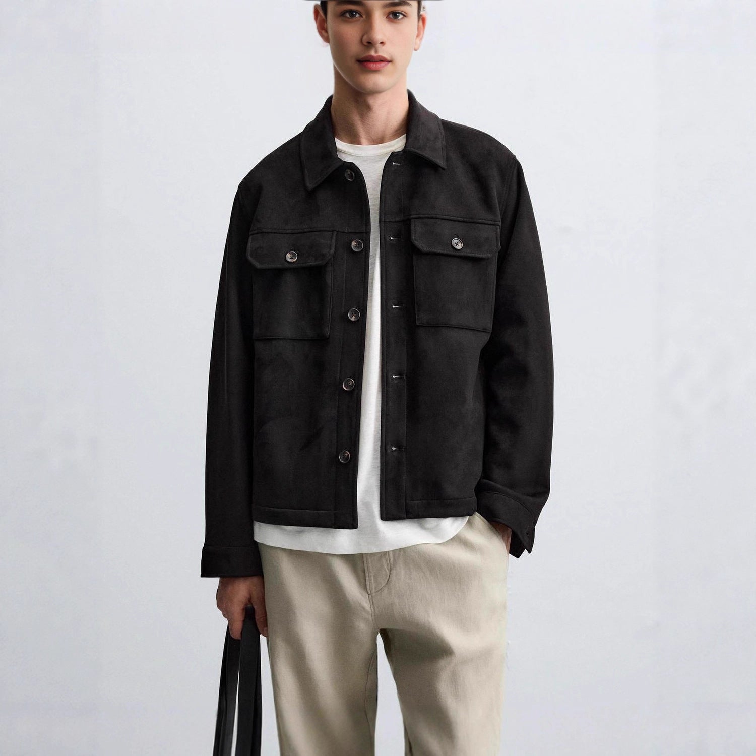 Herren Overshirt-Jacke Modern Robust Mit Brusttaschen - BerlinGlamour