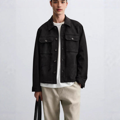 Herren Overshirt-Jacke Modern Robust Mit Brusttaschen - BerlinGlamour