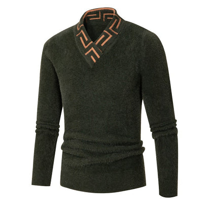 Herren Pullover Modern Stehkragen Strukturiert Trendig