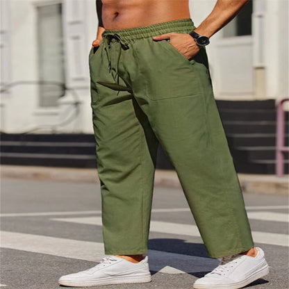 Herren Freizeithose Leicht Bequem Elastisch Mit Taschen