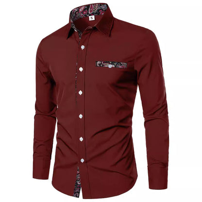 Herren Hemd Langarm Paisley Muster Modern Berlin - BerlinGlamour