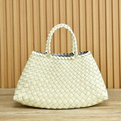 Lederhandtasche Damen Große Echte Ledertasche Mit Doppelhenkeln