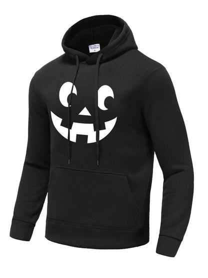 Herren Kapuzenpullover mit Gesichtsmotiv Trendy Berlin Style