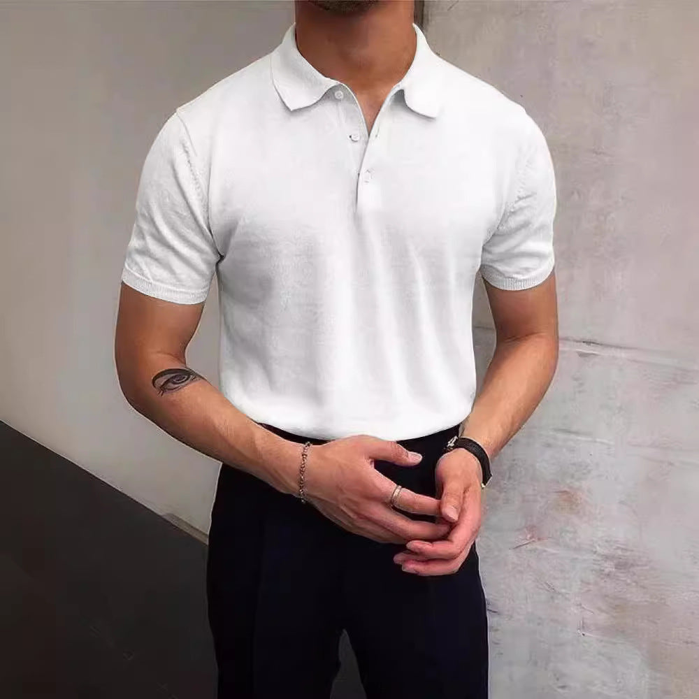 Herren Polo-Shirt Atmungsaktiv Elegant Kragen Baumwolle - BerlinGlamour