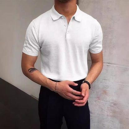 Herren Polo-Shirt Atmungsaktiv Elegant Kragen Baumwolle - BerlinGlamour