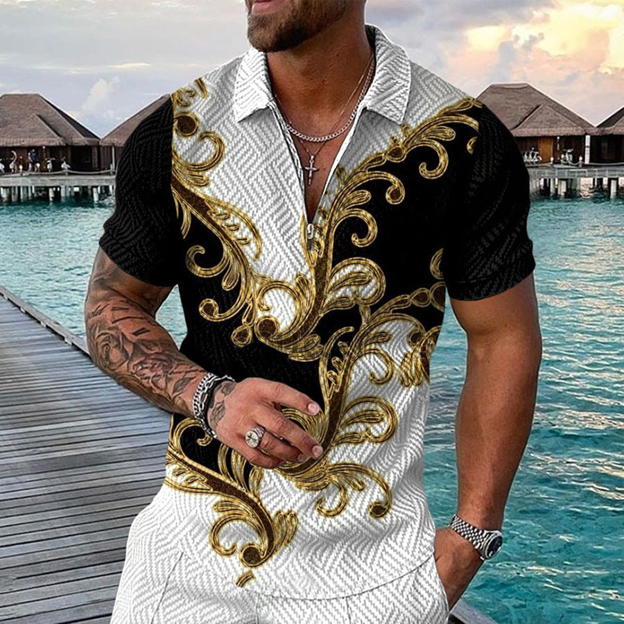 Elegantes Herren Hemd Kurzarm Modern Knopfleiste - BerlinGlamour