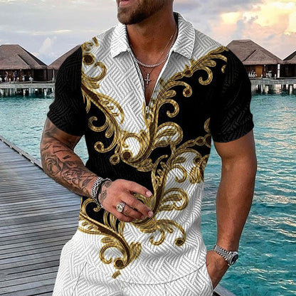 Elegantes Herren Hemd Kurzarm Modern Knopfleiste - BerlinGlamour