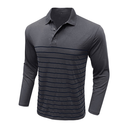 Herren Poloshirt Langarm Elegant Modern
