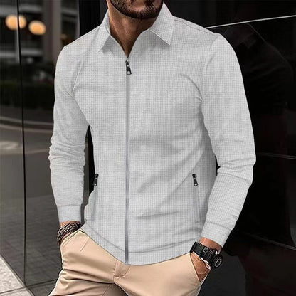 Herren Stretchjacke Sportlich Mit Stehkragen Modern