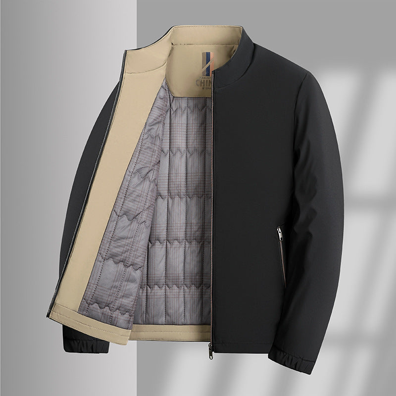 Herren Winterjacke Isoliert Stehkragen Warm