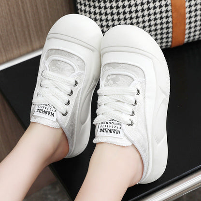 Damen Sneaker Bequem Blumenmuster Weich