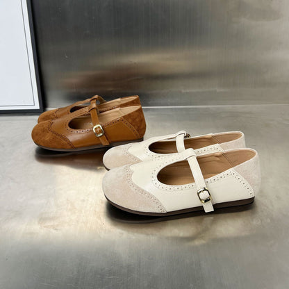 Damen Slipper Elegant mit Verstellbarem Riemen Perforiert