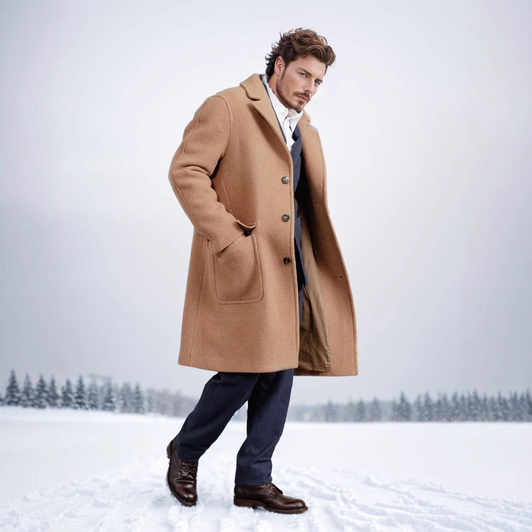 Herren Longcoat Eleganter Zeitloser Mantel Berlin