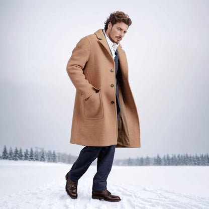 Herren Longcoat Eleganter Zeitloser Mantel Berlin