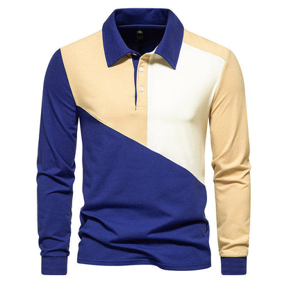 Herren Poloshirt Modern Farbblock Komfort Schnitt