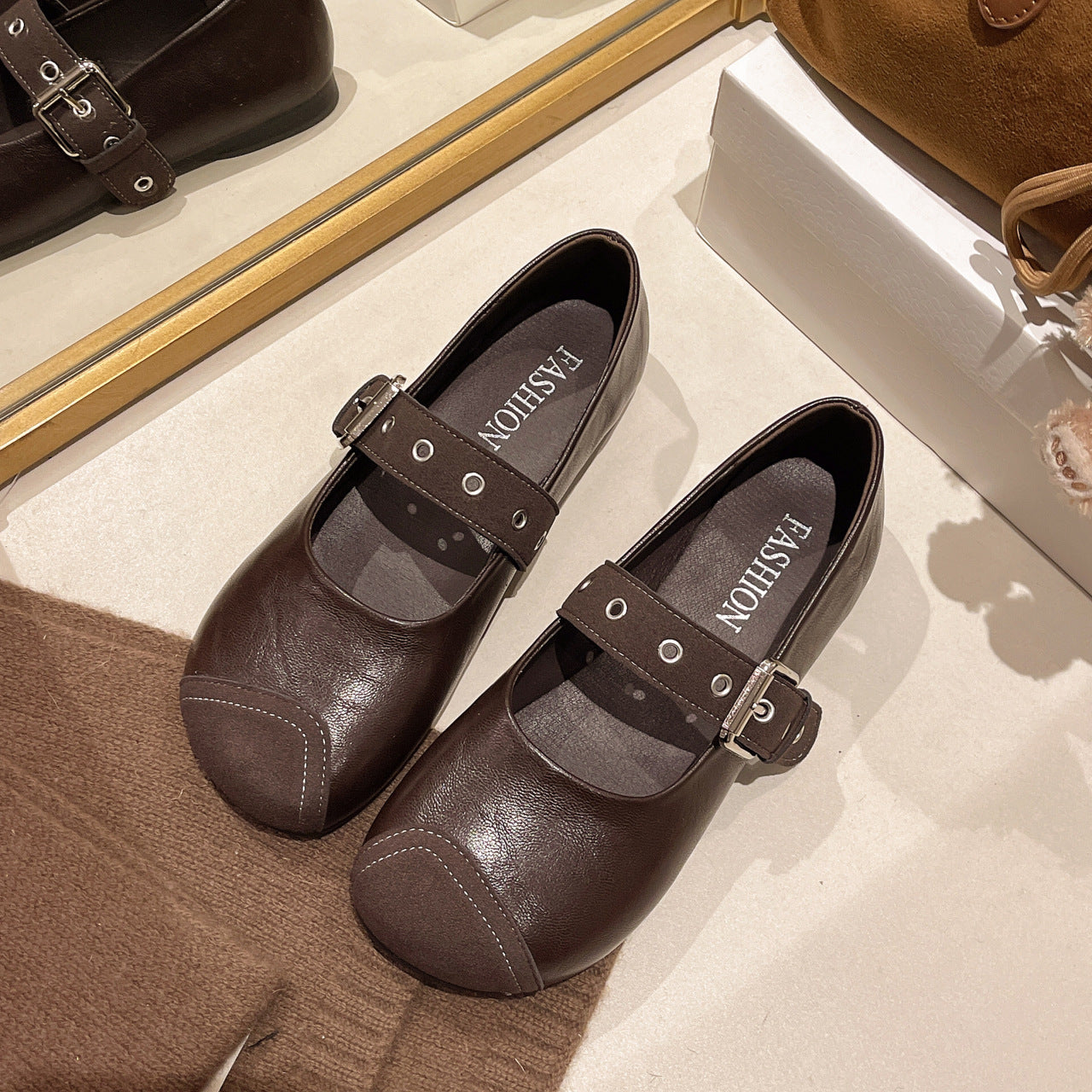 Damen Ballerinas Bequem Verstellbar Komfortabel - BerlinGlamour