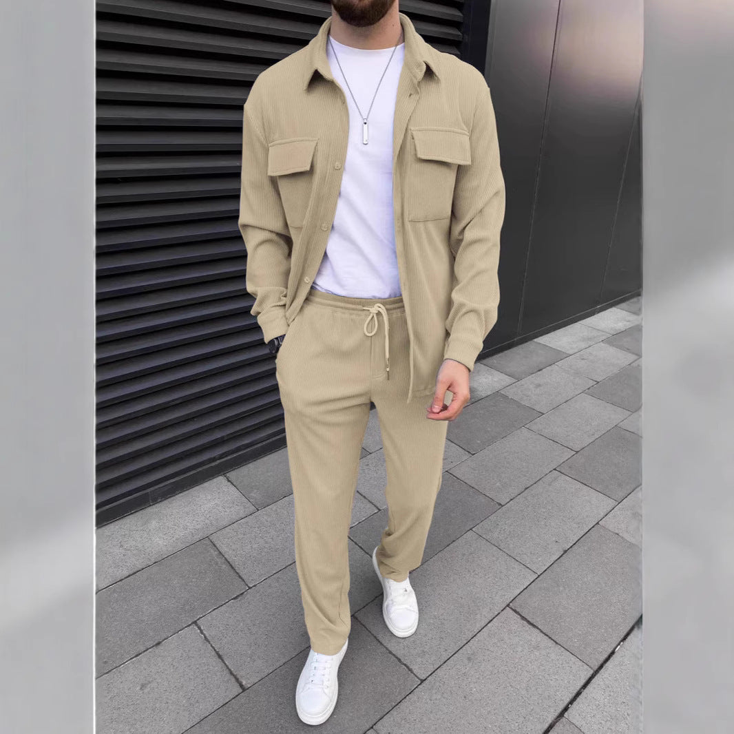Herren Freizeithose Mit Hemd Modern Style - BerlinGlamour
