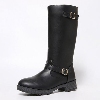 Damen Stiefel Longboots Elegantes Design Robust
