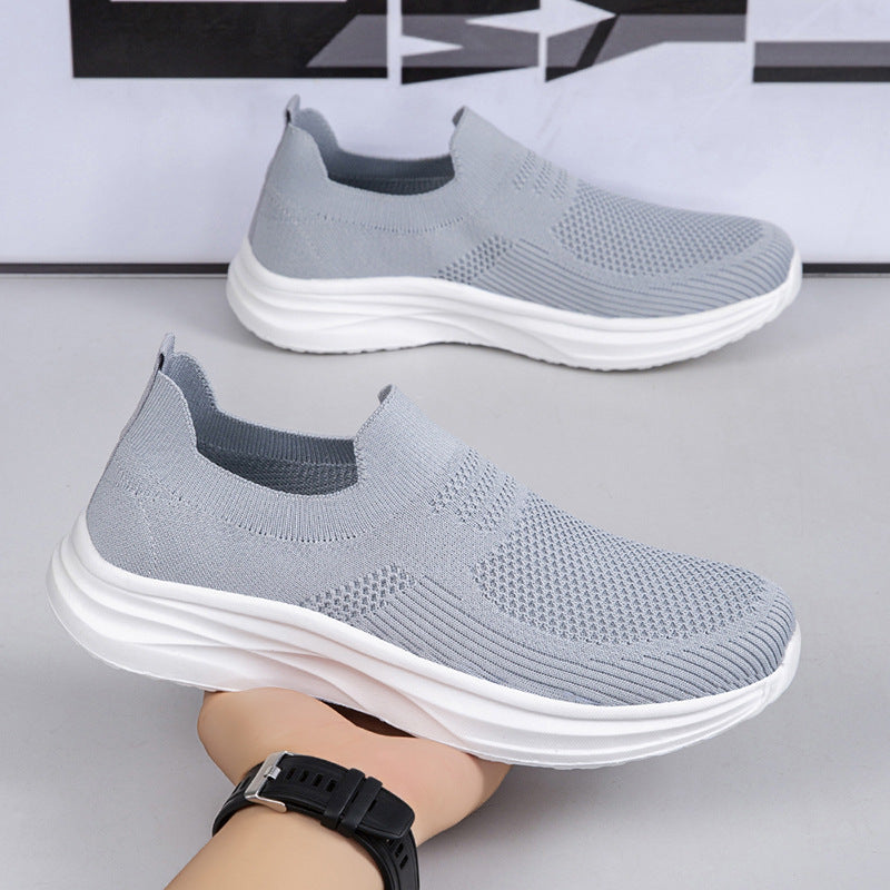 Damen Sneaker Sportlich Atmungsaktiv Komfortabel Schwarz