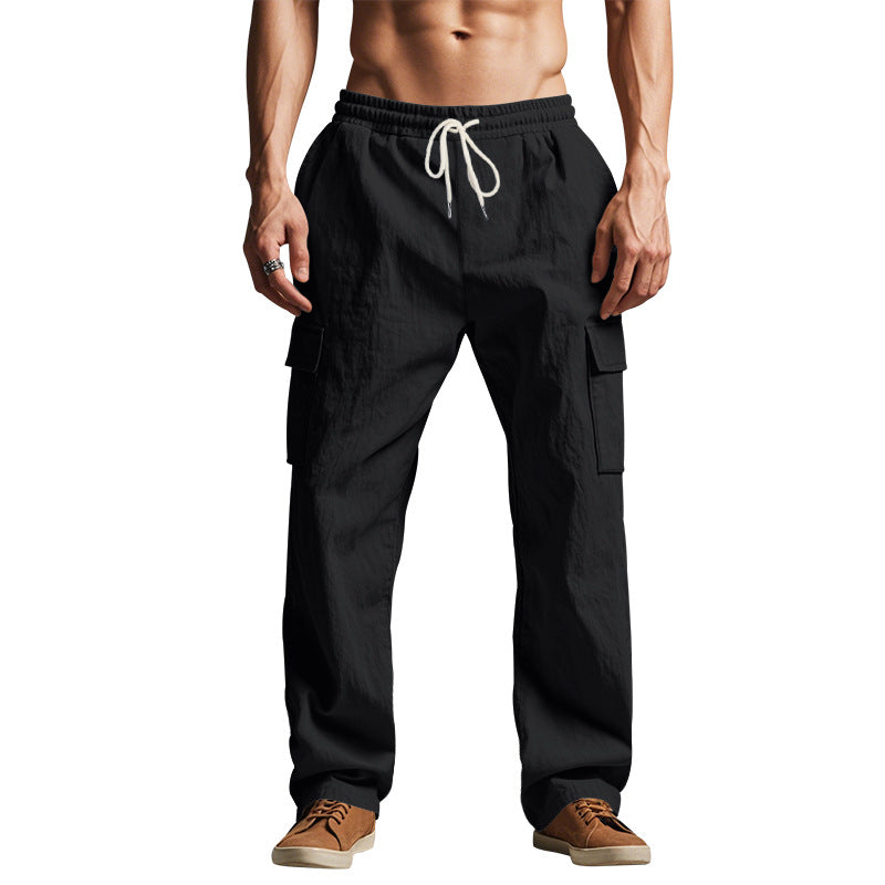 Herren Cargo-Jeans Elastisch Bequem Mit Seitentaschen
