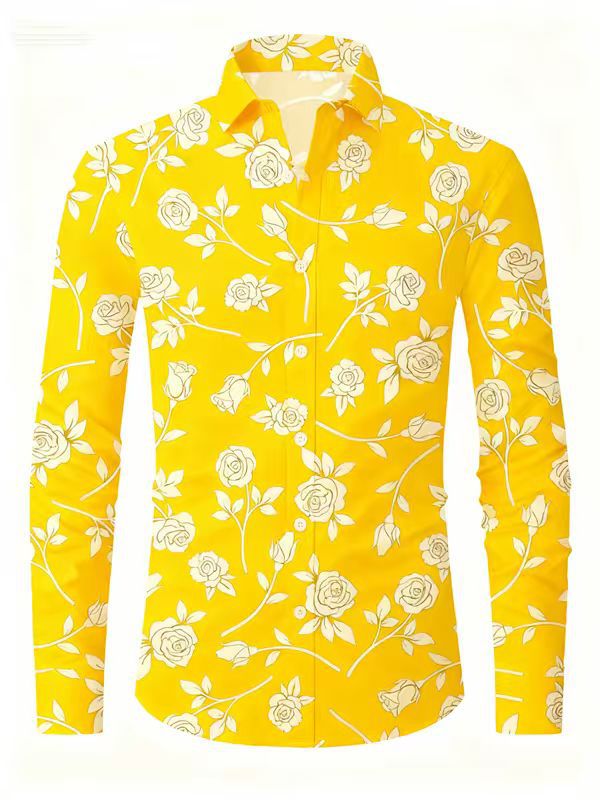 Herren Bluse Floral Modern Trendig