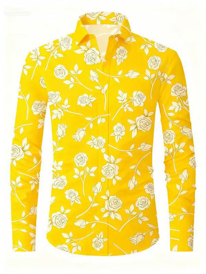 Herren Bluse Floral Modern Trendig
