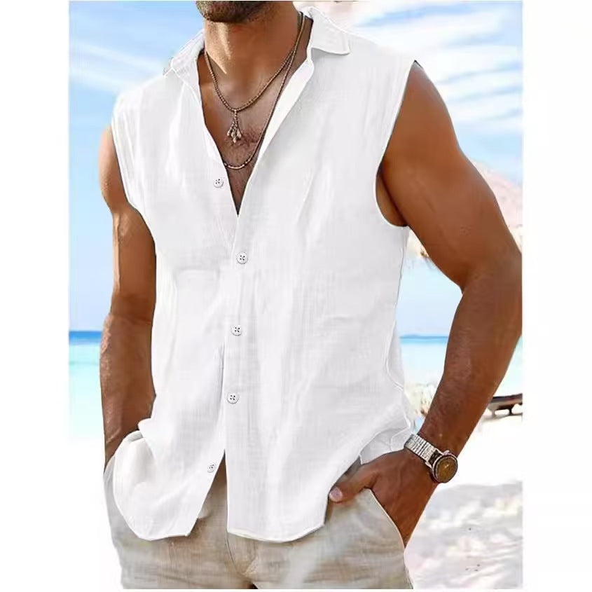 Herren Sommerweste Leicht Freizeitshirt Modern