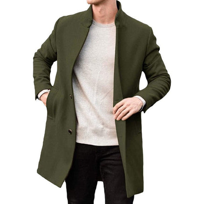 Herren eleganter Übermantel mit schlichten Knöpfen und zeitlosem Design Berlin-Glamour.