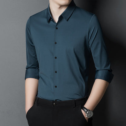 Herren Hemd Elegant Langarm Moderner Schnitt