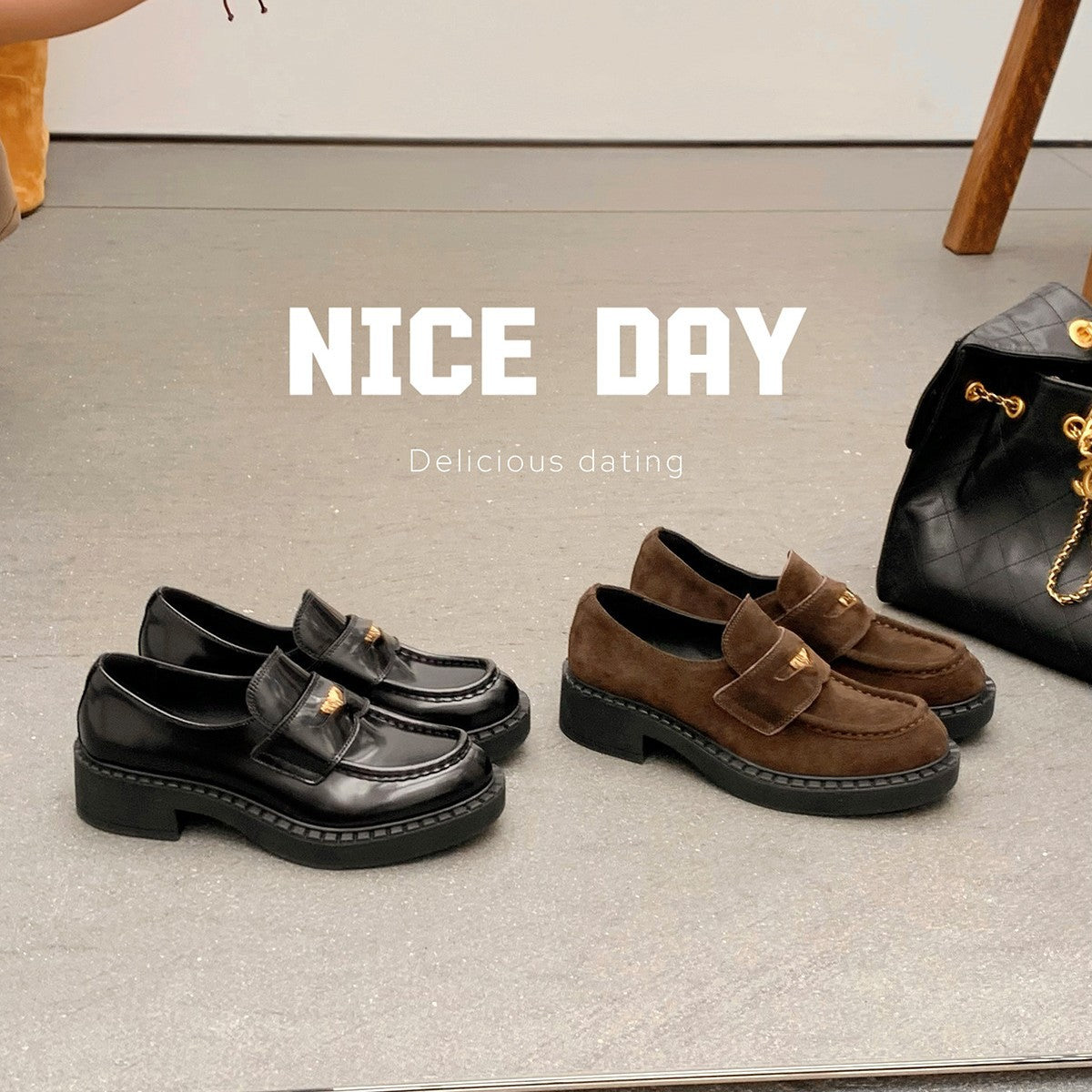 Elegante Damen Loafers Lackleder Schuhe mit Riemen - BerlinGlamour