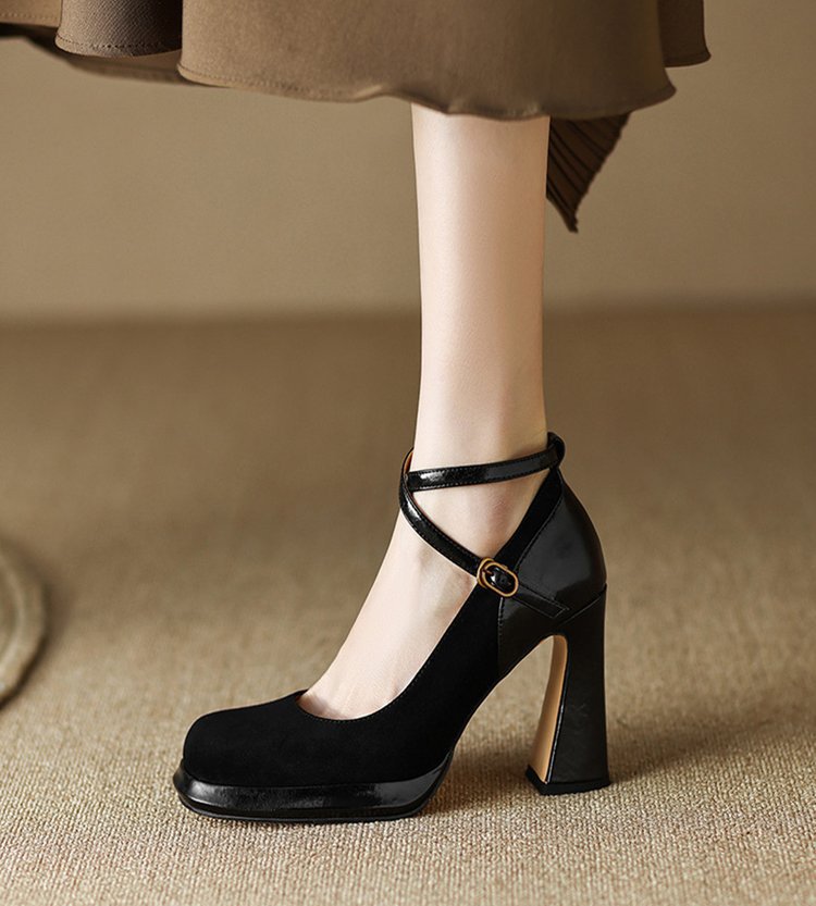 Damen Pumps Hochzeitsschuhe Luxus Blockabsatz Elegант