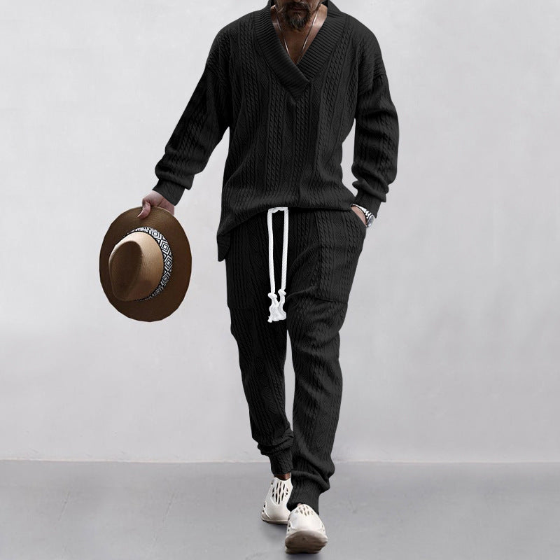 Herren Strickanzug Modern Lässig Oversized