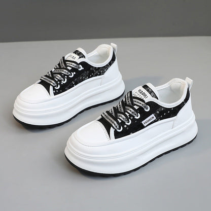 Damen Sneaker Plateau Schuhe Bequem Atmungsaktiv