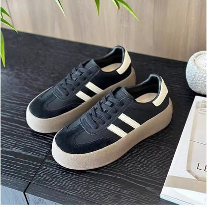 Damen Sneaker Hochmodell mit dicker Sohle und modischem Design