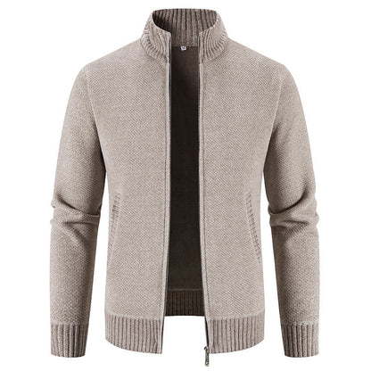 Herren Strickjacke Modisch Reißverschluss Kragen