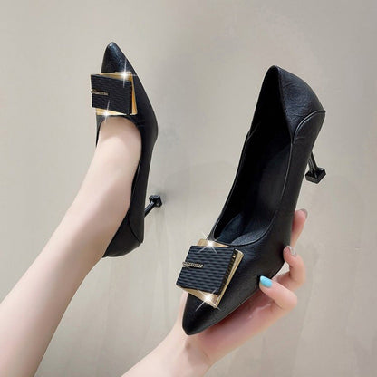 Damen Pumps Elegante High Heels mit Schmuckdetail